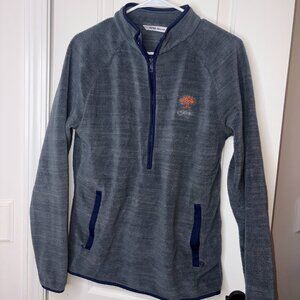 Men's Peter Millar Gray Navy Kiawah Island Charleston Golf Quarter-Zip Fleece